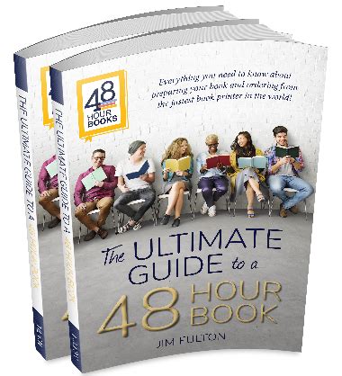 48 hour books - 48 Hour Books is your trusted partner for professional quality book printing. With our fast turnaround time, we can have your books printed and ready for you in just 48 hours. But we're more than just a printing company. We're here to help self-publishers like you navigate the process of printing your book and achieve your dream of becoming a ...